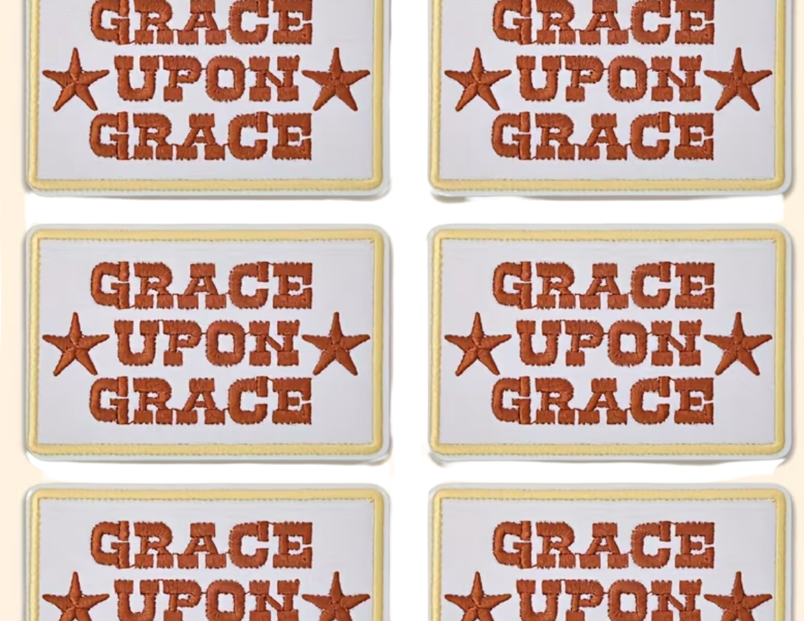 Grace Upon Grace Hat Patch