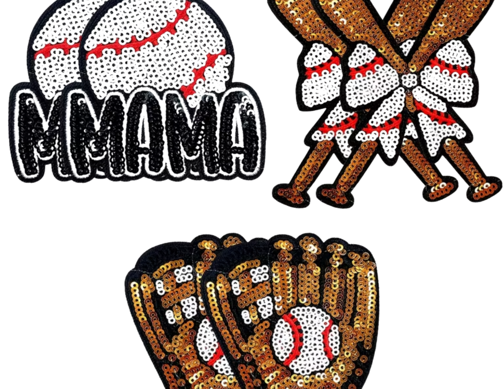 Baseball Sparkle Hat Patch