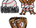 Baseball Sparkle Hat Patch