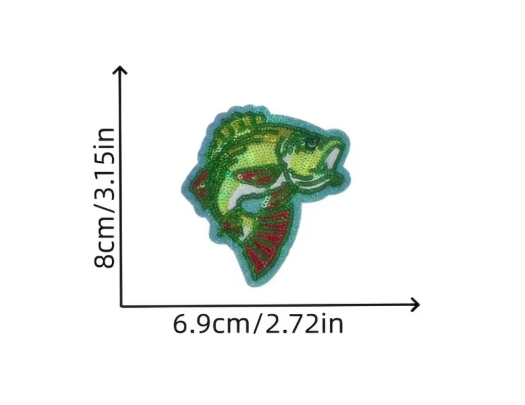Green Bass Hat Patch