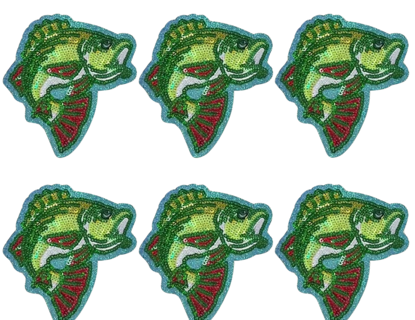 Green Bass Hat Patch