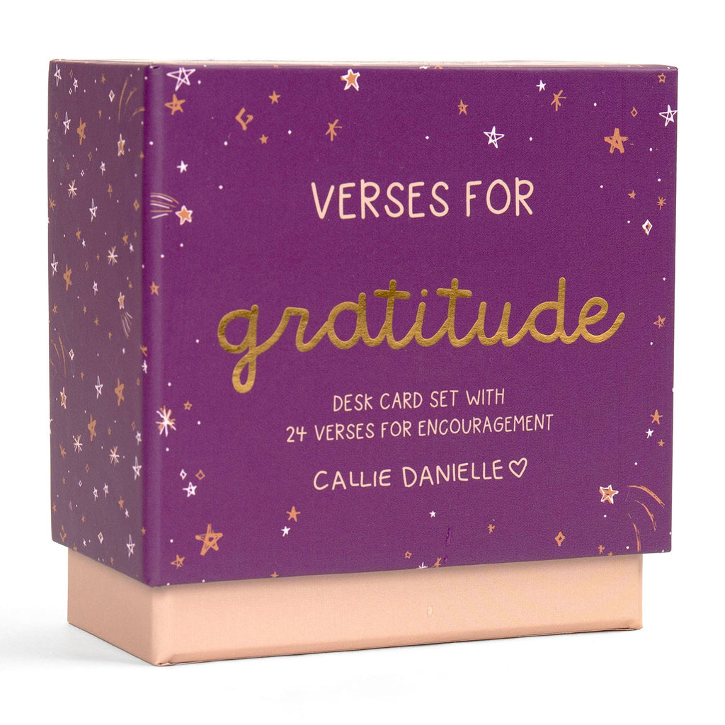 Verse for Gratitude – Bible Verse Card Set + Display Stand