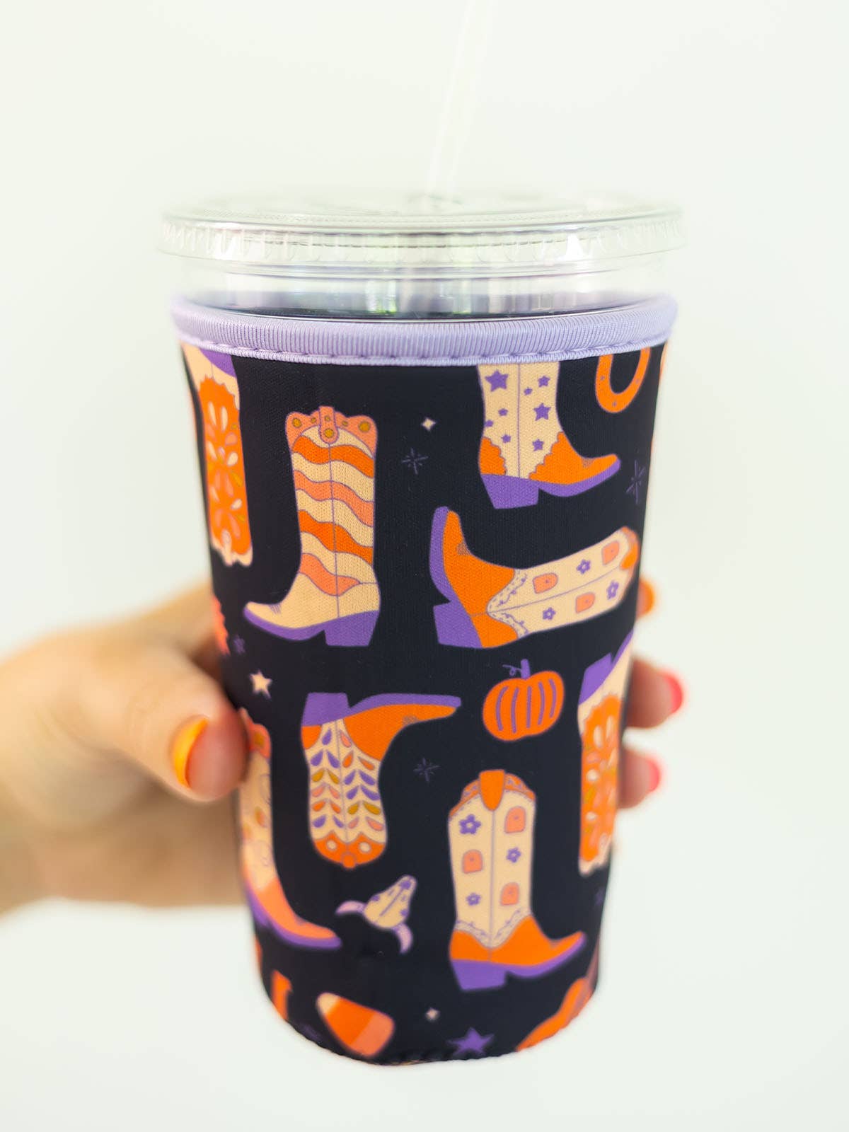 Halloween Western Cowgirl Boots Drink Sleeve