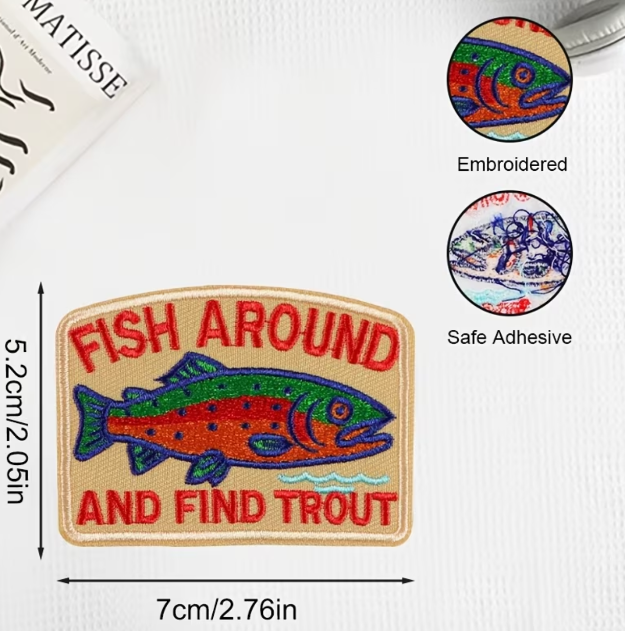 Fish Around Find Trout Hat Patch