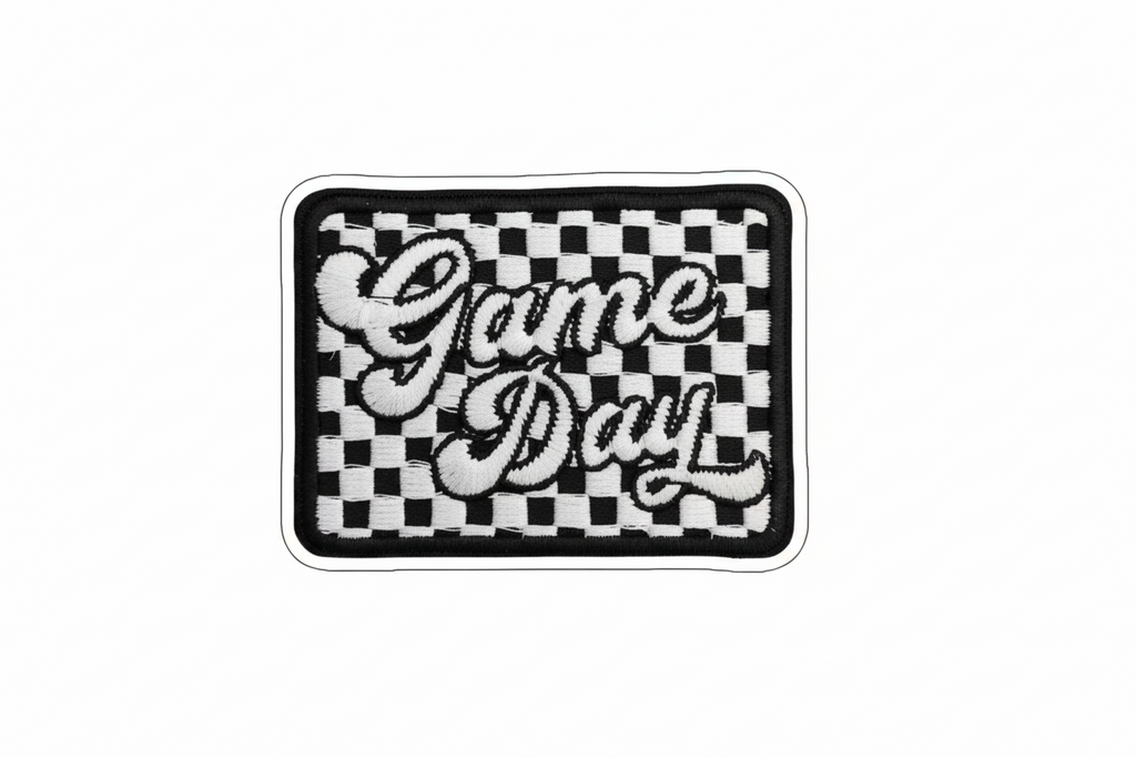 Checkered Game Day Hat Patch