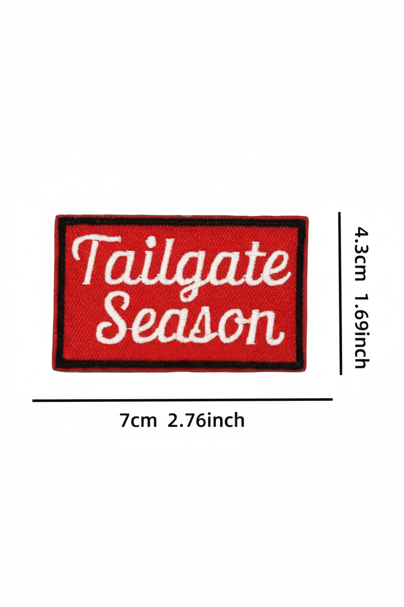 Tailgate Season Red with Black outline