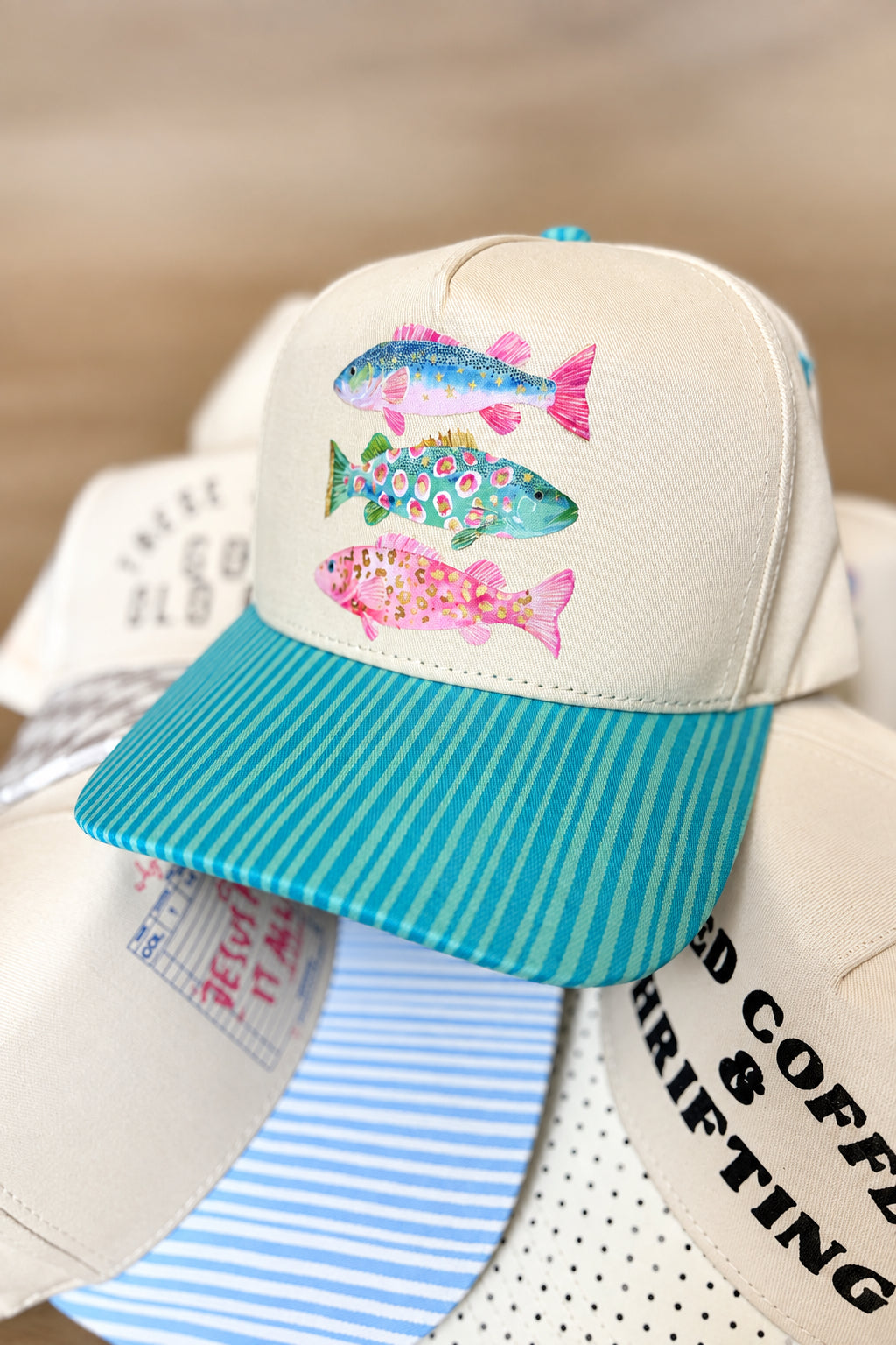 Watercolor Trout Trucker