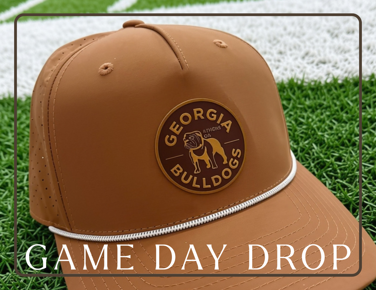 GA Bulldog Hat with Leather Patch