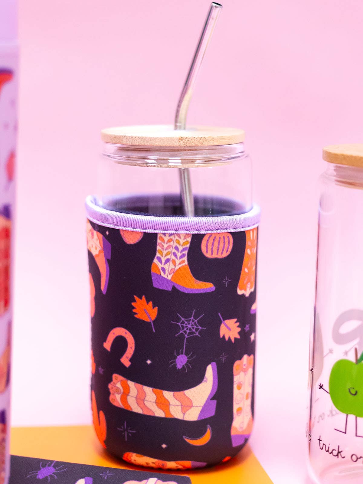 Halloween Western Cowgirl Boots Drink Sleeve