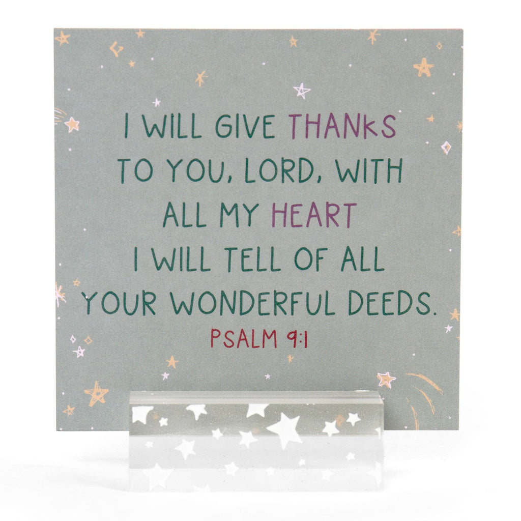 Verse for Gratitude – Bible Verse Card Set + Display Stand