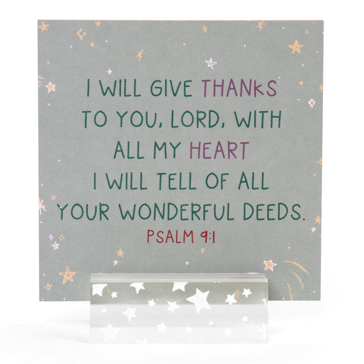 Verse for Gratitude – Bible Verse Card Set + Display Stand