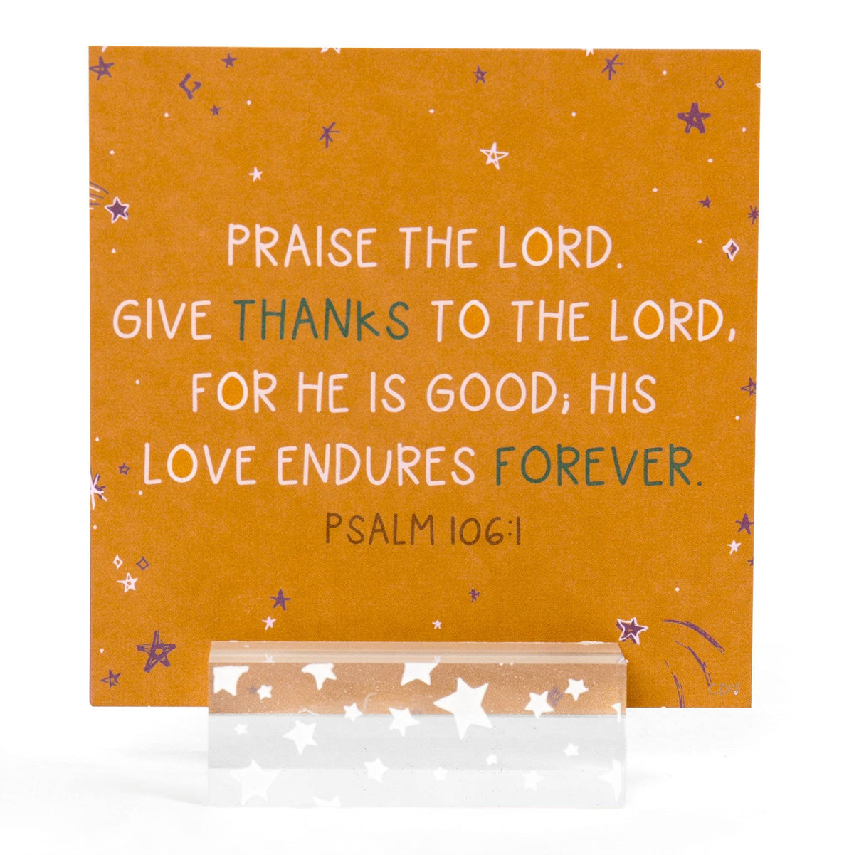 Verse for Gratitude – Bible Verse Card Set + Display Stand